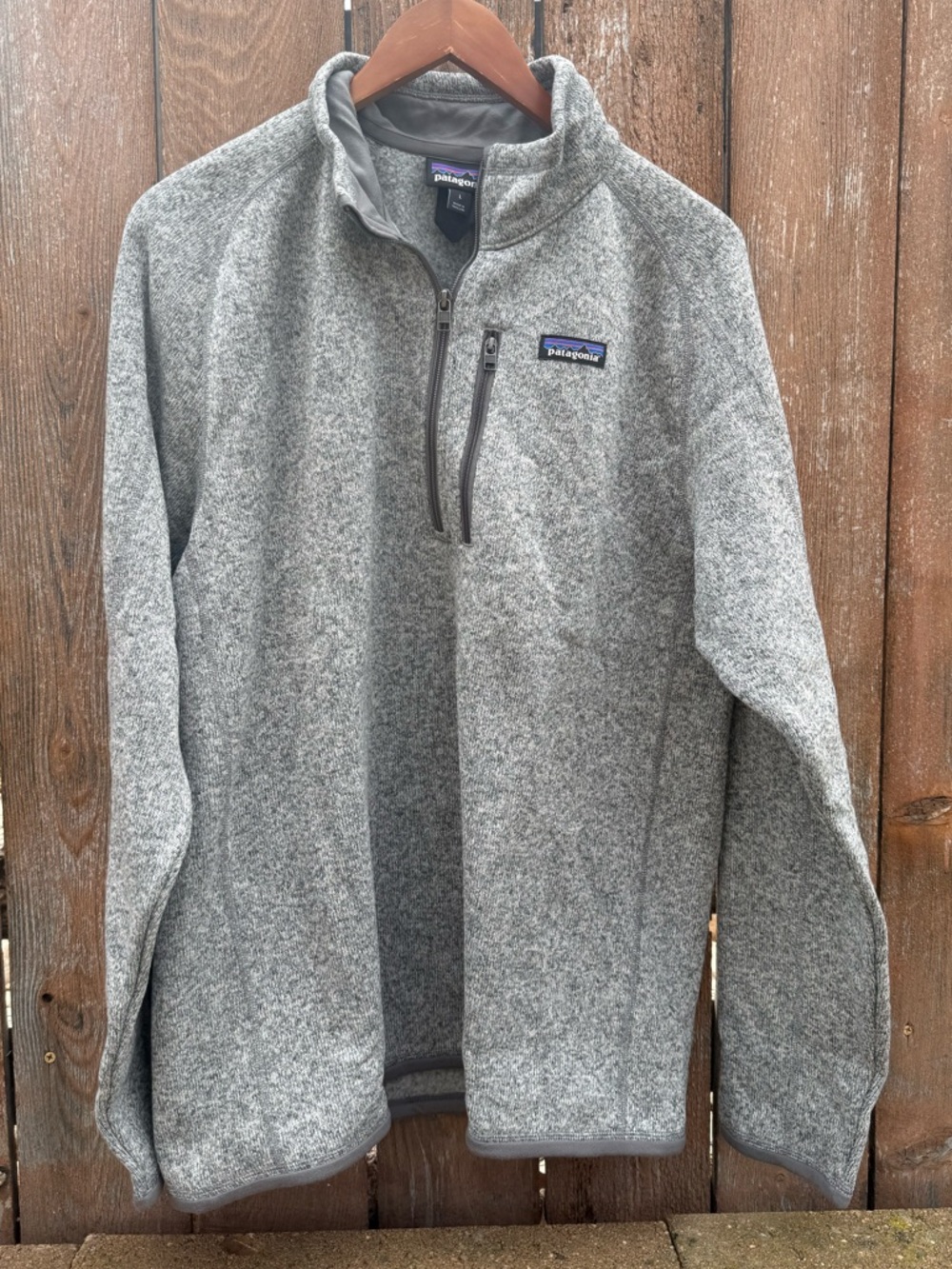 Patagonia Men’s Heather Gray Better Sweater 1/4 Zip Fleece Sweatshirt Large